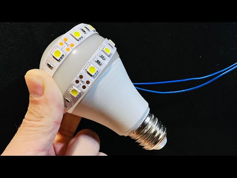 Видео: НЕ ВЫКИДЫВАЙТЕ светодиодную лампу 220В.Это ведь готовый драйвер для светодиодной ленты