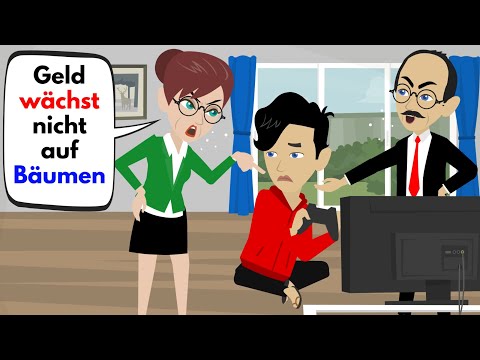 Видео: Избалованный сын верит, что деньги растут на деревьях | выучить немецкий