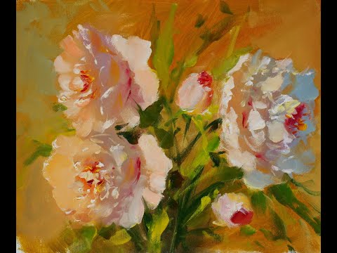 Видео: Этюд "Пионы" .Мастер-классы Вугара Мамедова