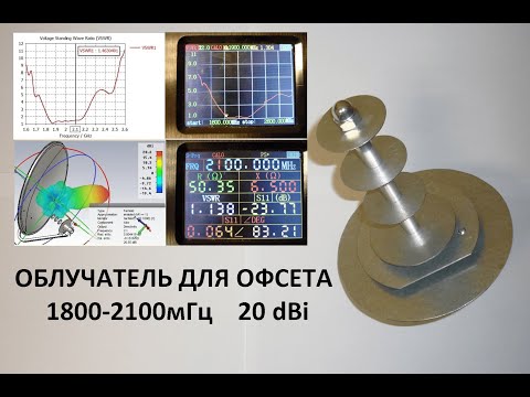 Видео: БДМка 1800-2100мГц антенна-облучатель расширенного диапазона.