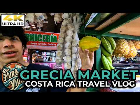 Видео: [4K] Местный рынок в Греции, Коста-Рика 🥭Маршрут путешествия SJO, часть III #travel #costarica