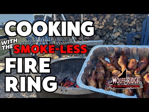 Видео: Приготовление курицы на огне без дыма — Wolfe Ridge FR-24 и регулируемая решетка для приготовлени...
