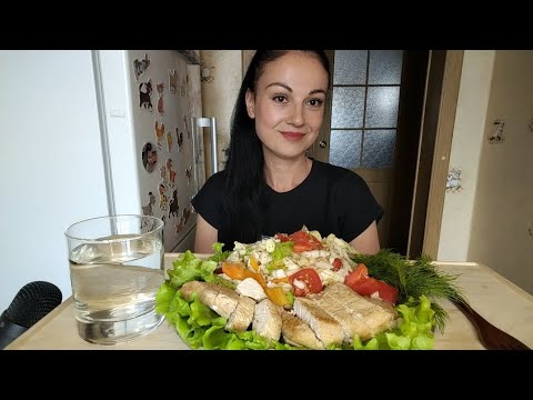 Видео: Мукбанг🍗Запеченая индейка, овощной салат🥗🤤Я худею 🥰👍