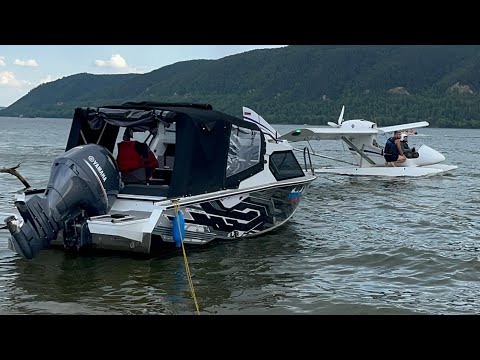 Видео: Ходовые испытания лодки Салют 585 НТ с мотором Yamaha 150 л.с.  и стальным винтом 13 3/4 19 шаг.