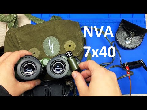 Видео: Carl Zeiss NVA 7x40 vintage military binoculars review repair comparison sample image BNU бінокль