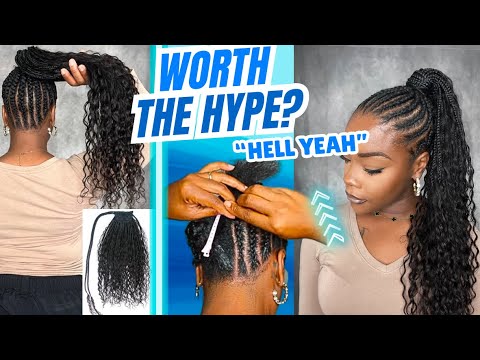 Видео: Съел это наверх | Обернуть бохо-косички в хвост💥Потрясающие волосы от Eayon