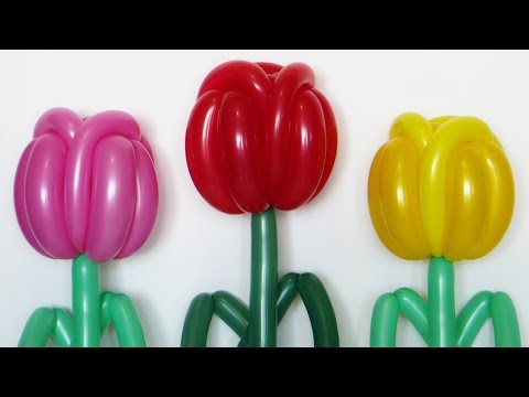 Видео: Тюльпан из шаров как сделать / Tulip of balloons (Subtitles)