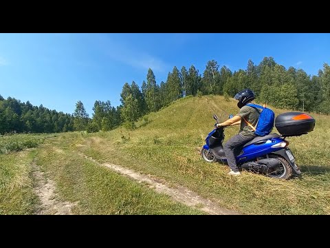 Видео: Мотопутешествие на скутере Suzuki Address 110 из Тарусы в Брянск. День 3 и 4.