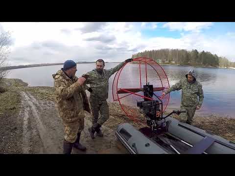 Видео: Аэроустановка "Бурлак-АЭРО" с лодкой ПВХ - универсальный всесезонный транспорт