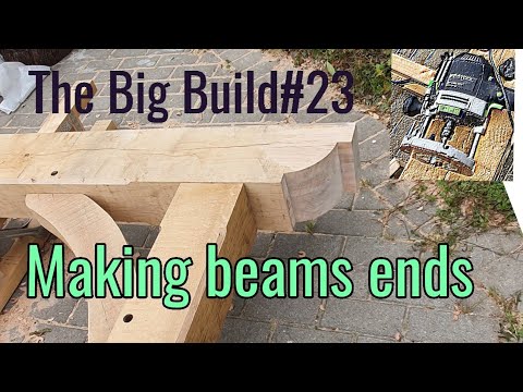 Видео: Большая сборка 23. Как я создал прекрасную деталь на торце балки дубового каркаса
