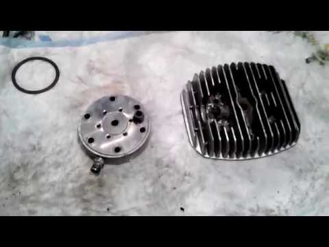 Видео: Иж планета спорт водяное охлаждение головка из буржуйки часть 7