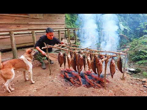 Видео: Видео 120 дней жизни в одиночестве в лесу. Рыбалка, садоводство и сбор дынь - Ферма