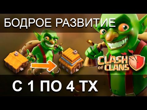 Видео: НОВАЯ СТРАТЕГИЯ БЫСТРОГО РАЗВИТИЯ С 1 ПО 4ТХ  Clash of clans