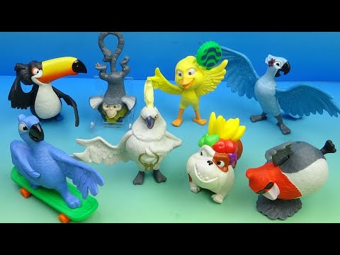 Видео: Набор из 8 коллекционных предметов по мотивам фильма «Хэппи Мил» от McDONALD'S RIO 2011 года. Вид...