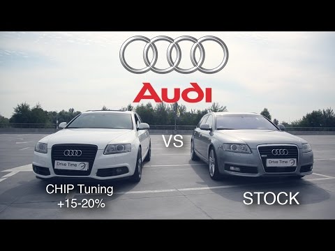 Видео: Дикий Audi после чип тюнинга или Audi овощ с завода? Сравнение Audi A6 2.0 TDI / Drive Time