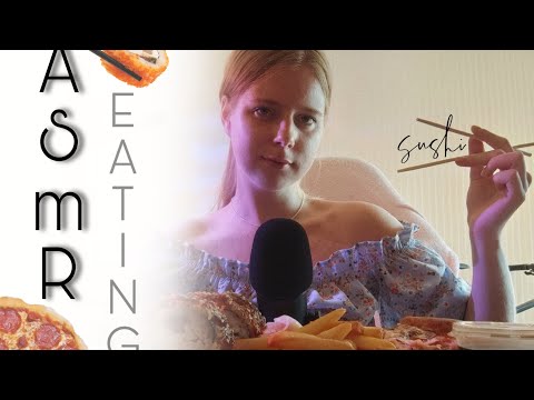Видео: ASMR | Eating роллы, пицца  | Впечатления от фестиваля 🤬