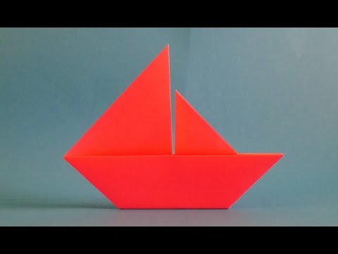 Видео: Как сделать кораблик оригами из бумаги парусник для начинающих, origami boat
