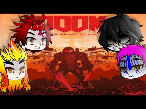 Видео: Demon slayer: реакция высших лун и охотника на Doomguy