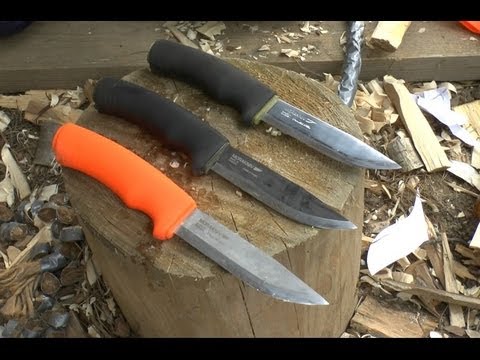 Видео: Ножи Mora Bushcraft. Тест Force vs Black vs Orange . Часть 2.