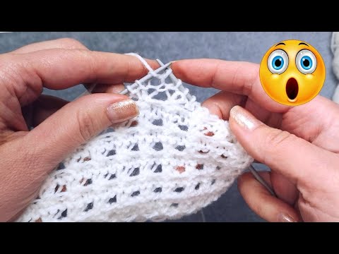 Видео: Узор из старого журнала. Рельефный  ажурный узор квадратики спицами из тонкой пряжи или мохера. 303