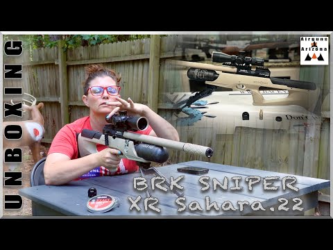 Видео: BRK Sniper XR Sahara – Распаковка стрельбы на заднем дворе @airgunsofarizona