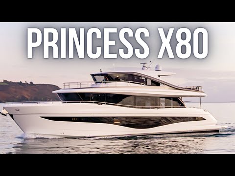Видео: Яхтенный тур Princess X80 | Дебют в США на PBIBS 2023