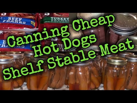 Видео: Консервирование недорогих хот-догов/Мясо длительного хранения для вашей готовящейся кладовой/Цены...
