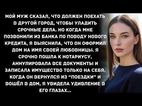 Видео: Мой муж сказал, что должен поехать в другой город, чтобы уладить срочные дела. Но когда мне...