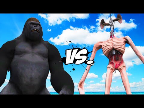 Видео: кинг конг против сирены головы - эпическая битва