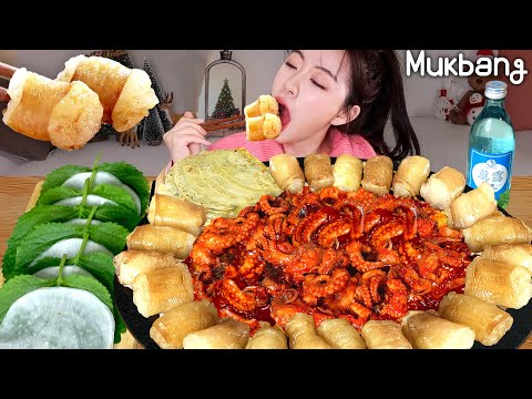 Видео: Фантастическая комбинация!💛 Гриль говядины кишечника + пряные губные осьминогары едят ASMR MUKBANG