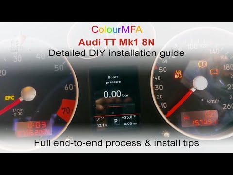 Видео: Подробное руководство по установке ColorMFA для Audi TT Mk1 8N. Руководство по установке ColourMFA.