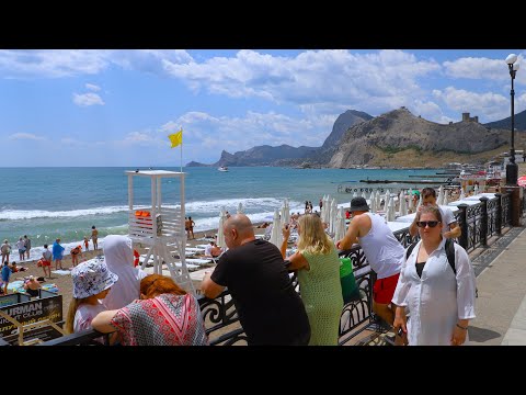 Видео: Крым. Город Судак. Последняя неделя июня 2025 у моря