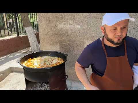 Видео: Дымляма на 200 человек, на казане в костре, dimlama 200 kishilik