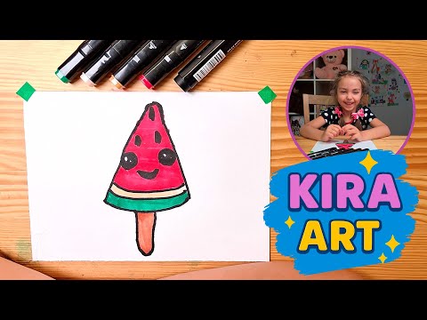 Видео: Как нарисовать фруктовый лед! | Как нарисовать леденец