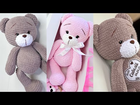 Видео: Вязаный мишка крючком // 42 см // мастер-класс // Часть 1