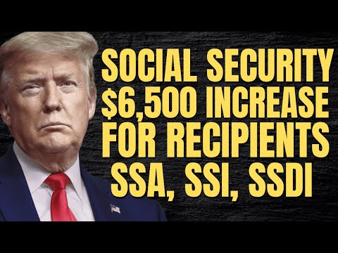 Видео: ПОВЫШЕНИЕ НА 6500 ДОЛЛАРОВ США ДЛЯ ПОЛУЧАТЕЛЕЙ СОЦИАЛЬНОГО ОБЕСПЕЧЕНИЯ | Выплаты SSA, SSI, SSDI