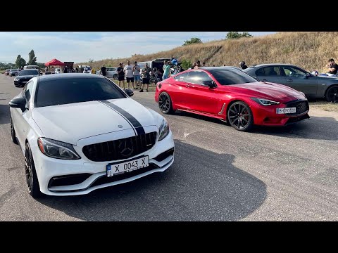 Видео: ЛЮТАЯ Infiniti Q60 RED Sport vs Audi RS Q3 stage 3 и Mercedes C43 AMG