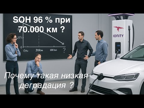 Видео: LFP CATL, 65000 км. Деградация резко замедлилась. SOH замер при 96%, вечная батарея? 