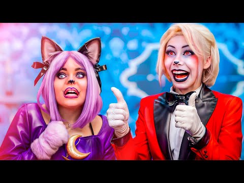 Видео: Отель Хазбин в реальной жизни! Чарли Морнингстар против CatNap!