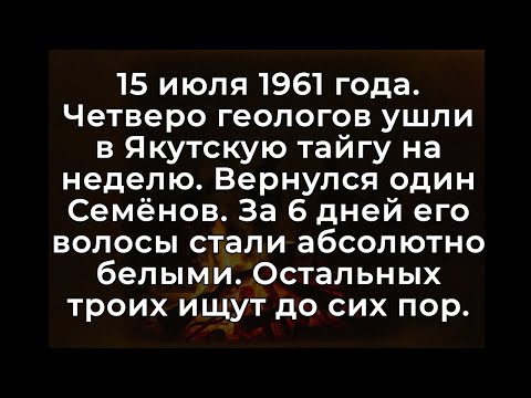 Видео: Четверо геологов ушли в тайгу. Вернулся ОДИН и поседел за 6 дней