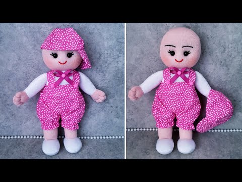 Видео: 😍ВОСХИТИТЕЛЬНО/👌 Делаем куклу из носков, шляпы и комбинезона
