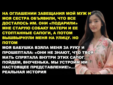 Видео: Муж и сестра забрали всё наследство и выгнали меня из дома, оставив лишь в маминых старых сапогах…