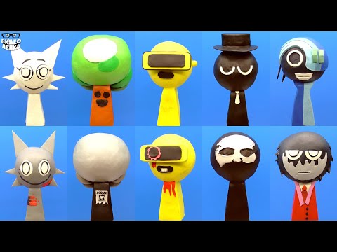 Видео: Лепим СПРУНКИ Incredibox Sprunki 🌳 Часть 3 ► Видео Лепка