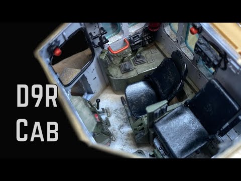 Видео: 1/35 D9r Armoured Bulldozer Часть 2 (интерьер кабины)