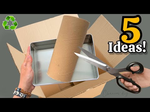 Видео: Преображение картонных рулонов и пустых банок: 5 гениальных идей по переработке, которые вас удивят!