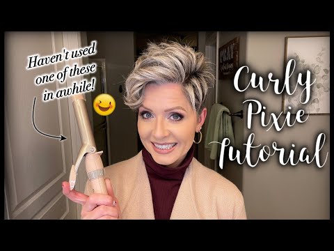 Видео: Урок по прическам ~ Завивка моей пикси с помощью щипцов для завивки 😅