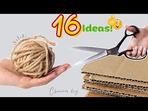 Видео: 16 гениальных идей по декору дома, в которые никто не поверит, что они сделаны из джута и картона!