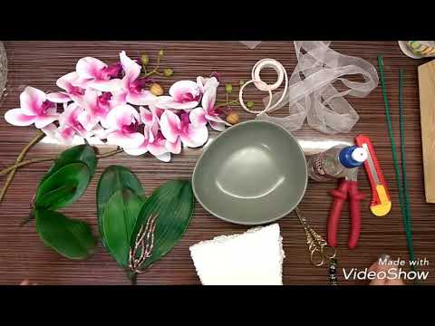 Видео: Мастерская Альфии🌸 Сборка цветочной композиции. Орхидея