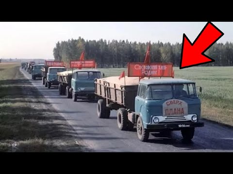 Видео: Ламповые кадры с грузовиками, автобусами и тракторами из СССР №12