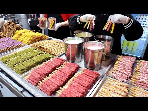 Видео: Как делают красочную хрустящую шоколадную палочку | Корейский десерт